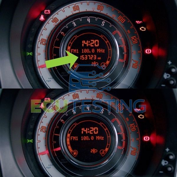 Fiat 500 Flashing Mileage