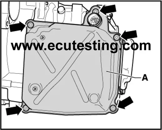 DSG gearbox ECU removal instructions