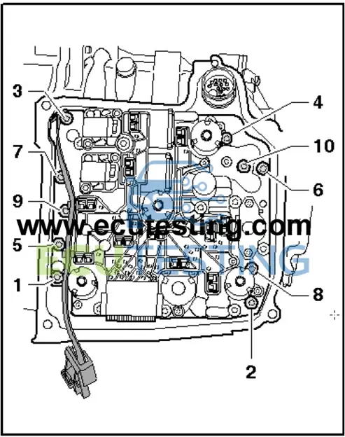 DSG gearbox ECU removal instructions